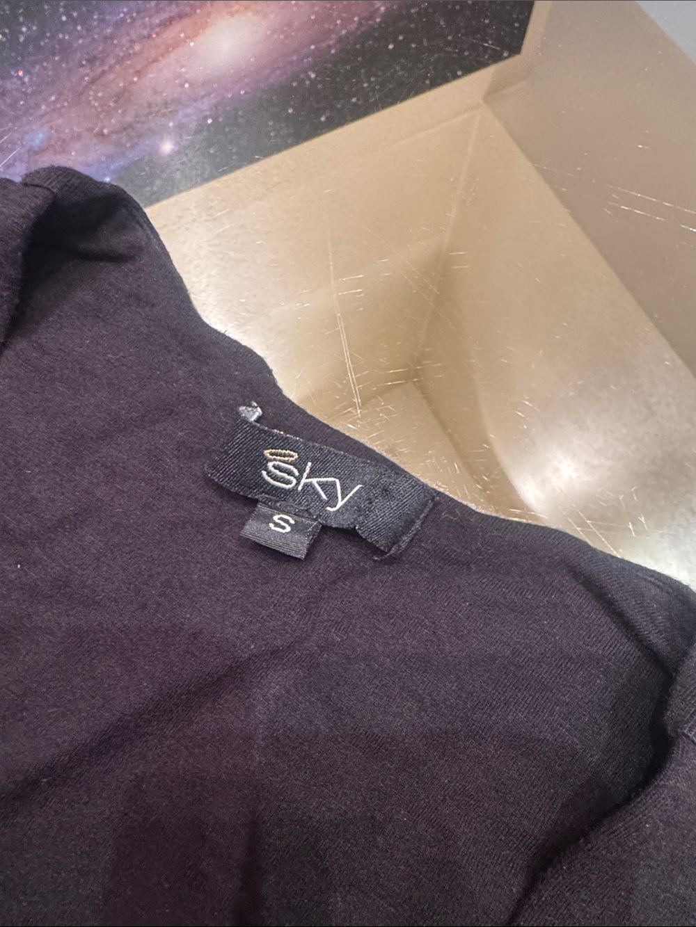 Sky Vintage Y2K Black Chain Tassel Ruched Going Out Top - Picture 7 of 8
